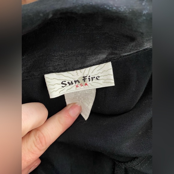 Vintage Y2K 90s button up collar dress shimmer metallic - Picture 5 of 8